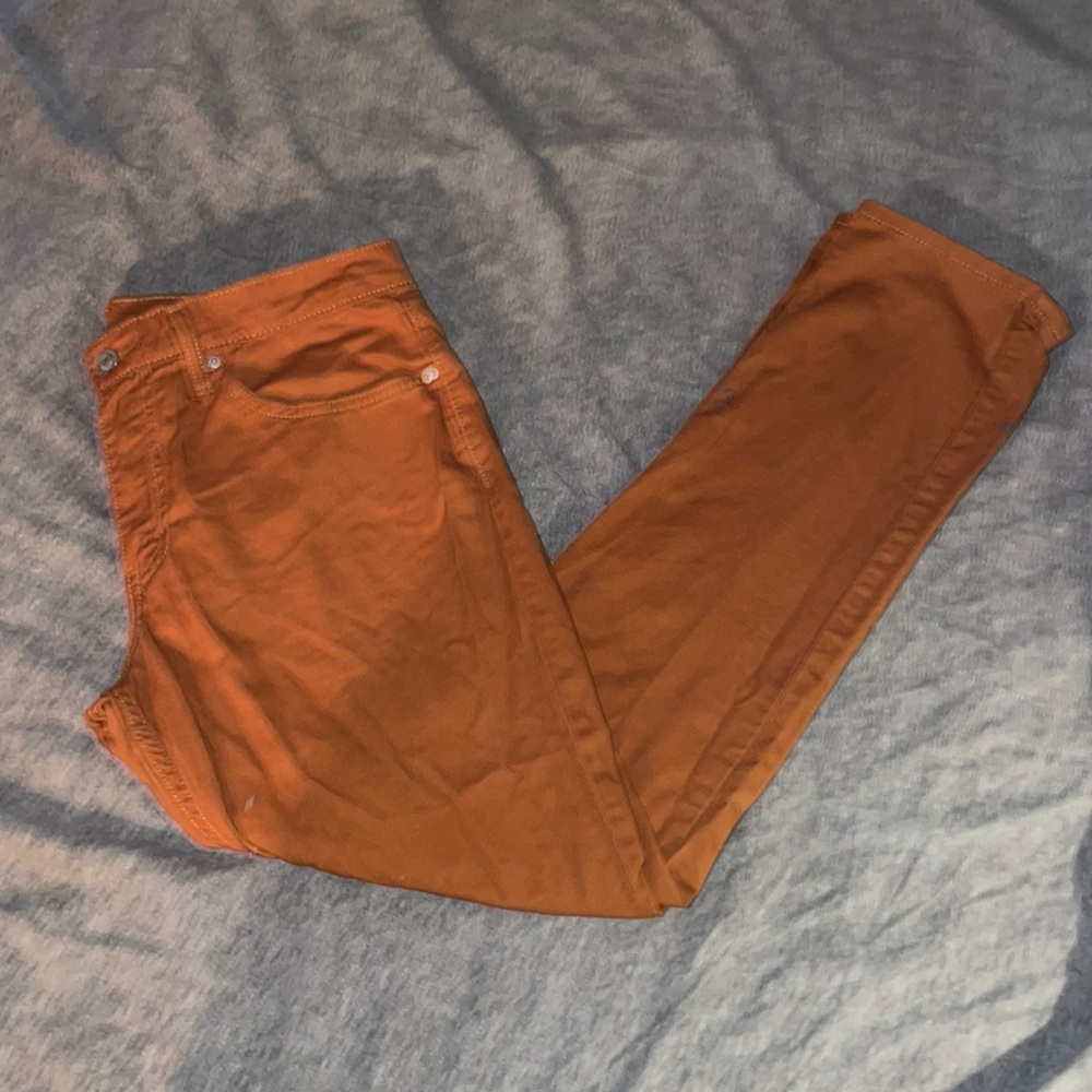Levi’s Pumpkin Colored Skinny Pants Size 34 x 32